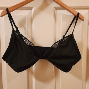 Women's Black Bikini top with Mesh size 1x